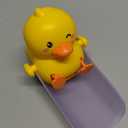 Skyroku Duck-Tastic Faucet Extender for Toddlers  Adjust to Kick (See Video)  Splash-Proof Sink Extender for Front-Facing Faucets Only  BPA-Free for Bathroom (Yellow&Purple)