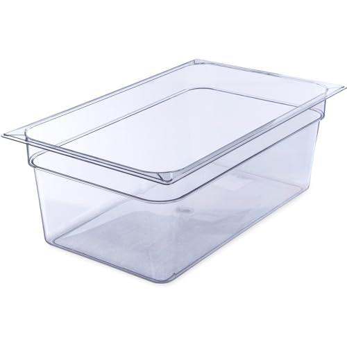 Carlisle Food Service Products 10203B07 StorPlus Full Size Polycarbonate Food Pan, 8" Deep, Clear