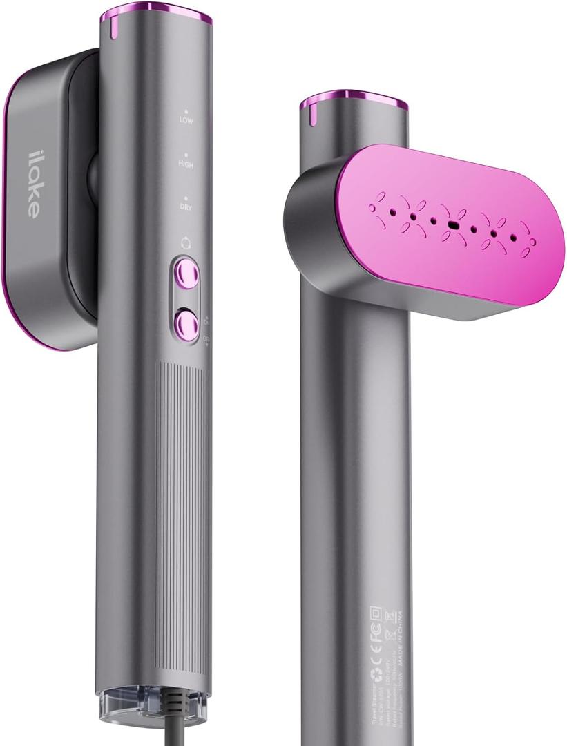 Travel Steamer for Clothes, 100-240V Dual Voltage Portable Garment Steamer, 1000W Travel Size Handheld Steam & Iron 2 in 1, for Global & Europe Traveling, Business, Home, Space Grey