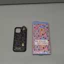 Petitian for iPhone 15 Wallet Case - Women Girls Cute Girly Aesthetic Unique Design Leather Credit Card Holder Phone Cover Stand Wristband for iPhone 15, Black Leopard