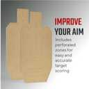 KRATE Tactical Cardboard Targets Competition Paper Silhouette Shooting Target Torso Targets for Shooting Range & Gun Practice w/Rifles, Handguns, & Shotguns