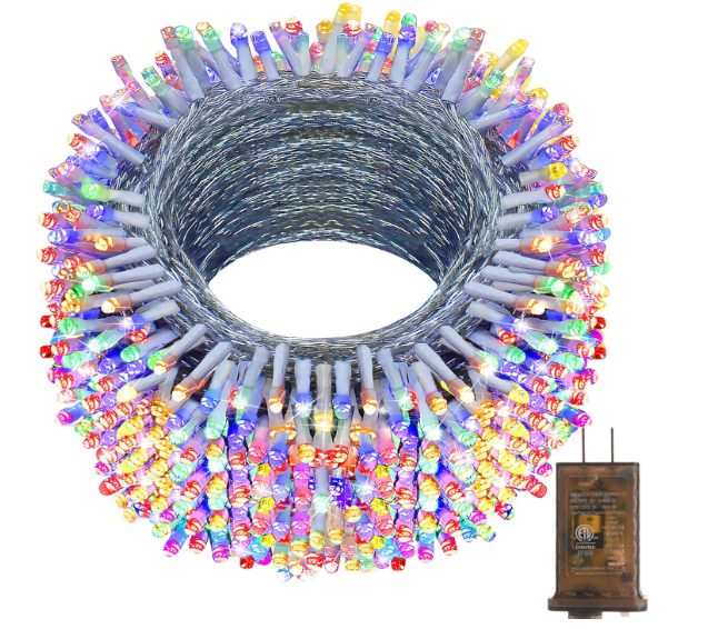 KNONEW 403FT 1000 LED Christmas Lights Outdoor String Lights 8 Modes & Timer Fairy Light Plug in Waterproof LED String Lights for Xmas Yard Tree Wedding Party Holiday Decorations (Multicolor)