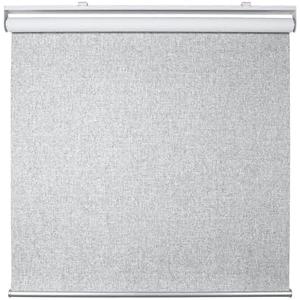 Homebox Cordless Roller Shade Blinds for Windows 100% Blackout Pull Down Room Darkening Door Blinds Thermal Insulated UV Protection with Striped Jacquard Fabric(27" W x 72" H, Grey)