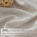 Grayish Brown Thick Burlap Semi Sheer Curtains 96 Inches Long for Bedroom 2 Panels Set, Pinch Pleated Linen Blend Tan Light Filtering Curtain with Hooks Back Tab Memory Trained Viral Window Drapes 8FT
