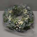 24 Inch Greenery Wreaths for Front Door  Artificial Eucalyptus Wreath with White Berries and Mixed Green Leaves, Year-Round Farmhouse Indoor Outdoor Door Wreath for Spring Summer Home Decor