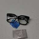 FEISEDY Women Men Blue Light Blocking Glasses Frame Oversized Designer Luxury Square Eyewear B2695-FF (Bright Black Frame)