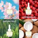 Plug In Air Freshener Refills 12 Pack – Cherry Blossom, Raspberry, Balsam Fir, Coconut, Spring & Summer Scented Refill for Home & Bathroom, Compatible with Air Wick & Glade