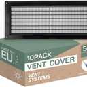 Vent Systems 3" x 10" Inch (Opening Dimensions) Black Plastic Air Vent Cover - 10 Pack - Rectangular Return Grill with Mesh Screen - HVAC Ventilation Grill for Home Improvement - Indoor, Outdoor Use