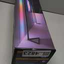 MIHEAL 2PCS Black Corner Floor Lamp, Synced Lights LED Control Floor Lamp RGB Light 56" Smart LED Corner Lamp App and Remote for Living Room Gaming Bedroom and Etc