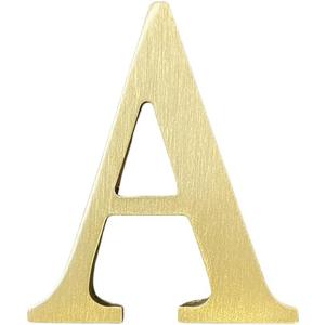 1.77 Inch Height Self Adhesive Solid Brass English Letters 4.5CM Wall sticker Gold Mail Box Numbers House Address Numbers Shop Studio Name DIY Combination For Wall Home Decor Hardware (Letter A)