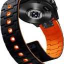 Bandletic Compatible with Garmin Instinct Watch Band - 22mm Quick Fit Silicone Sports Strap for Fenix 8 E 47mm/7 6 Pro/5 Plus/Instinct 2 3 E 45mm /Forerunner 965/955/945 /Approach S70/S62/S60/Epix Pro