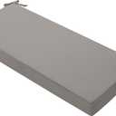 Favoyard Outdoor Bench Cushion 48 x 18 Inch Waterproof Patio Furniture Cushions 3-Year Color Fastness Garden Sofa Settee Couch Swing Pads with Handle and Attach Ties, Light Gray