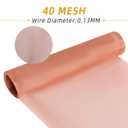 Copper Mesh Screen 40-Mesh 12 in x 39ft,Pure Copper mesh roll,Woven meshs Crafts for Grounding Dense Filter for Window Protection