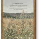 Vintage Christian Wall Art Wildflower Meadow Bible Verse Prints 16x24 Inch | Scripture Scenery Pictures Wall Decor, Rustic Inspirational Scripture Painting, Faith Based Gifts for Prayer Room, Office