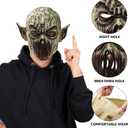 Spooktacular Creations Scary Halloween Zombie Mask, Full Head Horror Alien Ghost Devil Face Mask, Creepy Latex Monster Cap Masks for Adult Cosplay Halloween Costume Accessory, Party Dress Up
