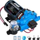 2025 Upgraded Kohree RV Fresh Water Pump 7GPM 70PSI, 12V DC Water Pump, Self-Priming, Five Chamber Diaphragm Pump with Heavy Duty Pressure Switch and Strainer for RV, Marine, Yacht, Caravan