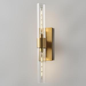22.8" Bathroom Sconce Modern Hardwired Wall Sconce with Clear Glass Tube, Linear Design for Bathroom Mirror, Bedroom & Living Room, Bulb Included