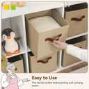 GRANNY SAYS Cube Storage Bins, 11 Inch Cube Storage Organizer with PU Handle, Khaki, Foldable Clothing Organizer Bins, Storage Baskets for Shelves, Closet, 6-Pack