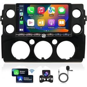 Car Radio Stereo for Toyota FJ Cruiser 2006-2020 Replacement Carplay Android Auto GPS Navigation Tesla Style with DSP in Dash Headunit Multimedia Player Backup Camera 64G