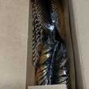 WDF 30Guest Black and Gold Plastic Plates - Gold Plastic Silverware With Black Handle Baroque Black and Gold Disposable Dinnerware for Graduation/Wedding/Party/Birthday (large and small)