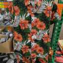 Men's Hawaiian Beach Vacation Printed Short sleeved Shirt and Shorts Set, Small