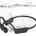 Swimming Headphones-Bone Conduction Headphones, IP68 Waterproof Open Earphones, LiteSurge Bluetooth 5.4 Underwater Sport Earbuds with 32 GB MP3 Memory for Swimming, Marathon-Black