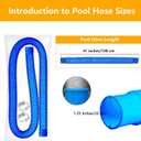 1-1/4-Inch Replacement Pool Hoses for Intex Coleman Bestways Above Ground Pools,1.25" Diameter Pool Hose Compatible with Intex Pump Models #607/#637 (Blue- 3 Pack)
