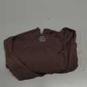 SUUKSESS Women Double Lined Casual V Neck Crop Tank Tops Basic Long Sleeve Shirts (Small, 05 Brown)