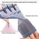 Fingerless UV Protection Gloves - Men & Women's Fishing, Driving, Sailing, Kayak, Paddling & Rowing Gloves (X-Large, Black)