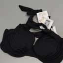 Becca by Rebecca Virtue Women's Standard Color Code Underwire Bikini Top, Adjustable, Swimwear Separates, Black size L