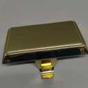 2 Pcs Christmas Stocking Holders - Heavy Duty Stainless Steel Mantle Hangers, Non-Slip Weighted Base for Fireplace, Mantel, Perfect Xmas Holiday Decorations with DIY Design (Striped Gold, 2p)