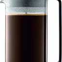 Bodum 34oz Brazil French Press Coffee Maker, HighHeat Borosilicate Glass, Black  Made in Portugal