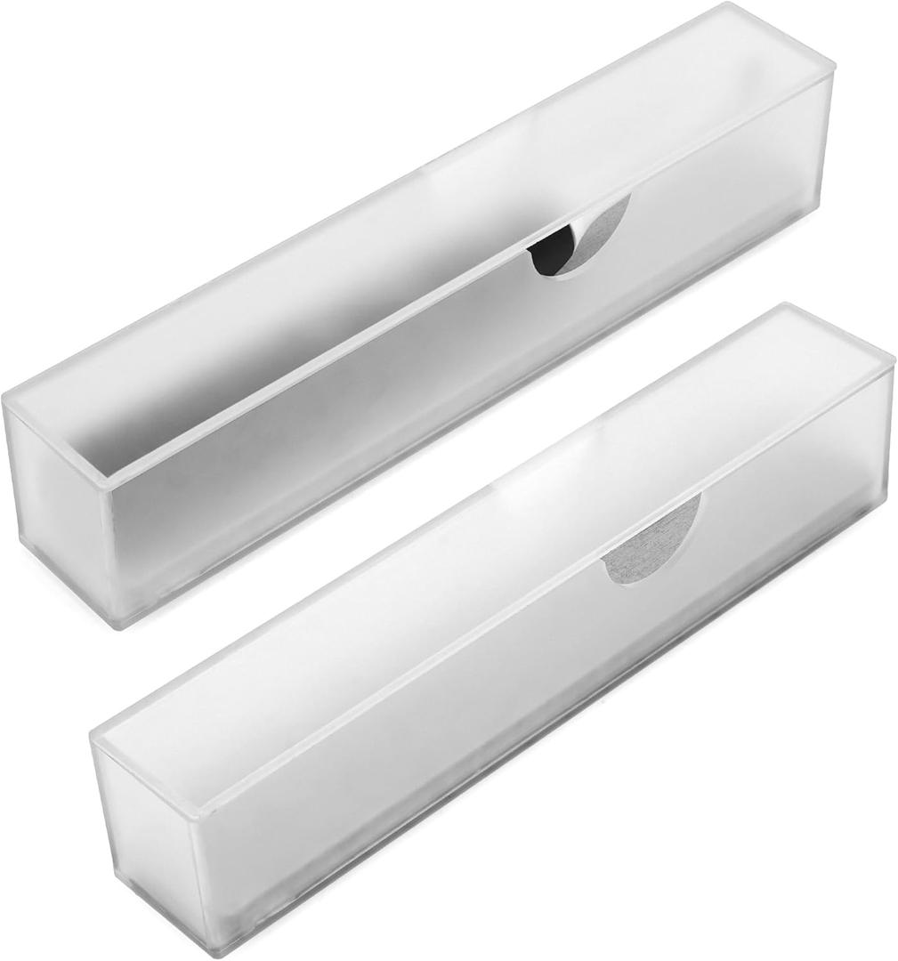 2Pack Acrylic Electric Toothbrush Holder with Diatomite Drying Stone, Bathroom Drawer Organizer with Drainage Hole for Tooth Brush, Compatible with Philips, Oral-B (Frosted Cover)