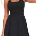 Womens Tennis Workout Dress with Built in Shorts and Bra - Golf Athletic Dress Size S
