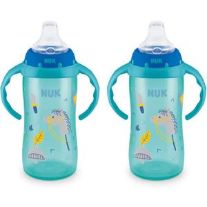 NUK Learner Cup, 10 oz, 2 Pack, 8+ Months BPA Free, Spill Proof Sippy Cup