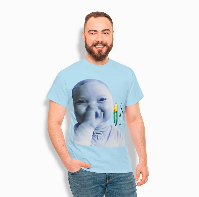 Ai Baby You Swear Meme Funny Laughing Baby Meme Brainrot TShirt 2XL