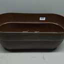 Emsco Group Bloomers Railing Planter with Drainage Holes 24" Weatherproof Resin Planter Brown, Plastic, 24.3 10.5 9.5 Inches