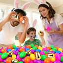 100 PCS 3.1" Fillable Easter Eggs Bulk with 6 Surprise Golden Eggs, Colorful Plastic Easter Egg Empty for Easter Egg Hunt Party Favors Kids Easter Basket Stuffers Fillers Classroom Prizes for Boy Girl