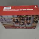 MELTONE Snowflake Holiday Flameless Candles: Real Wax Flickering Battery Operated Glass LED Candles with Remote - Home Xmas Party Christmas Decor - Set of 3