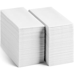 200-Pack Servietto Disposable Linen-Feel Guest Towels, 12" x 17" Cloth-Like Hand Bathroom Napkins - Made In USA, Soft and Absorbent Paper Napkin for Kitchen, Bathroom, Party, Wedding, Or Event