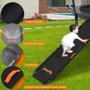 jumpfly Trampoline Slide Ladder Universal Trampoline Ladder with Handles Strong Tear Resistant Fabric Trampoline Accessories for Kids Toddler Climb Up & Slide Down, Orange