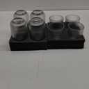 Set of 8 Ribbed Glassware,4 Highball Glasses 14oz & 4 Rocks Drinking Glasses 9oz, Clear, Origami Style, Fluted Design, for Milk, Water, Cocktail, Juice, Beer, ToothBrush Cup, Gift