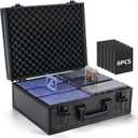 Eugsph Trading Card Storage Box for 3" X 4" 35pt Toploaders 600+, Sturdy Secure Large Capacity Hard Case with 6 Foam Stoppers, Fits Toploader Magnetic Holders MTG Baseball Sports Card Storage Box Case