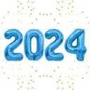 2024 Balloons, 40 Inch Giant Foil Number Balloons, Blue 2024 Balloon Numbers, 2024 New Years Eve Party Supplies, Graduation New Years Decorations 2024 for Party