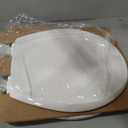 Mayfair Cassel Slow Close Toilet Seat, Easy Clean, Non Slip Premium Wood Seat, Easy Install, Made in USA, Round, White
