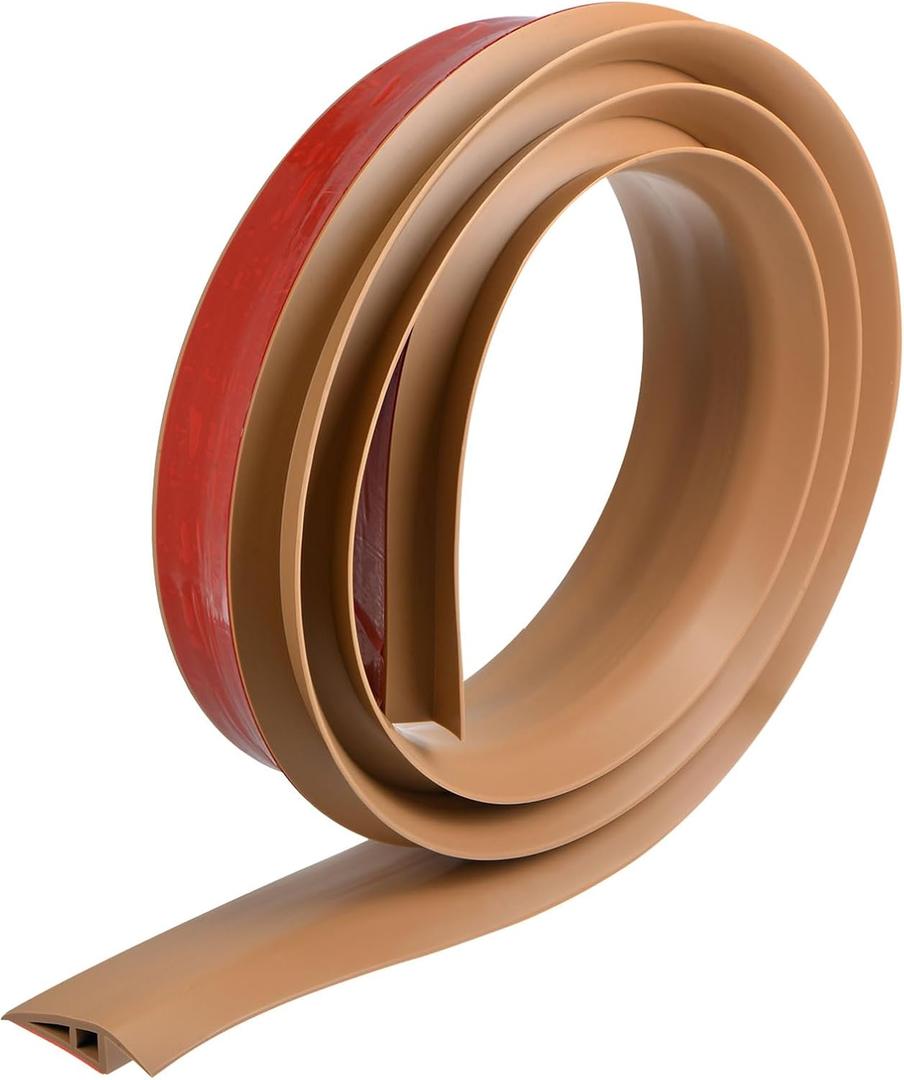 Uxcell Floor Transition Strip Self Adhesive, 2.75" Wide PVC Carpet to Tile Transition Strip Edging Trim Strip for Laminate Doorway Height Less Than 15mm/0.6in Brown 6.56Ft