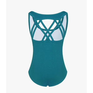 Phineein Girls Sleeveless Ballet Gymnastics Leotards - Kids Athletic Crisscross Back Dancewear Unitards Teal 6 Years