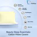 Comfort Beddings 100% Organic Cotton Standard Pillowcases Set of 2, White Pillow Cases with Envelope Closure, Crisp Percale Weave, Soft & Cooling Pillow Covers (Standard 20x26, White)
