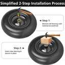 Wheelbarrow Wheel 4.00-6 tire 13"Flat Free Wheelbarrow Tires, Solid Wheel barrow Wheels and tires Replacement 5/8"3/4" Bearings, 1.75" Center Hub, Fits Garden Cart, Dolly, Hand Truck, Trailer, Wagon