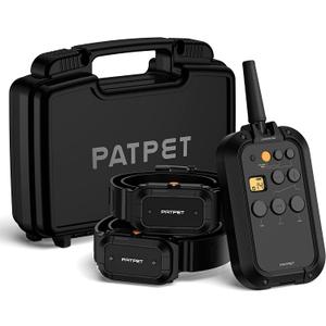 PATPET Dog Shock Collar for 2 Dogs - 3/4 Mile Range E Collar for Dogs Training Collar for Large Dogs (15-140lbs)